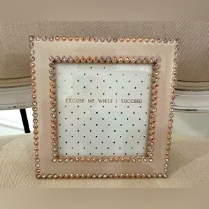 Elegant Rose Gold and Cream Photo Frame NWT